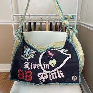 Victoria’s Secret PINK Y2K Vintage Live in Pink Campus Crossbody Messenger Bag